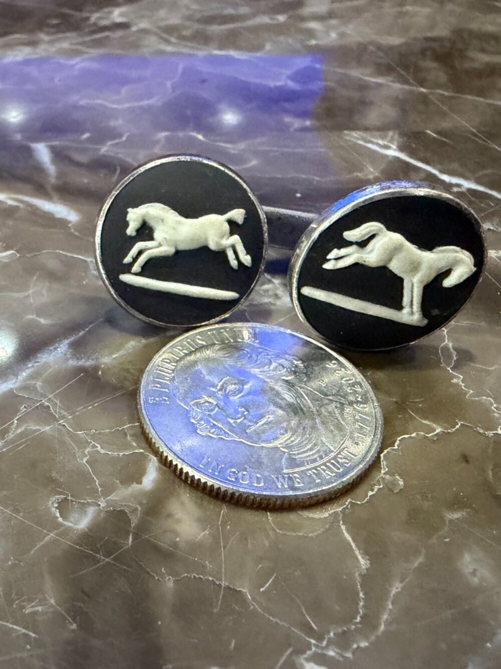 Vintage "Wedgwood" sterling silver cufflinks (Preowned)